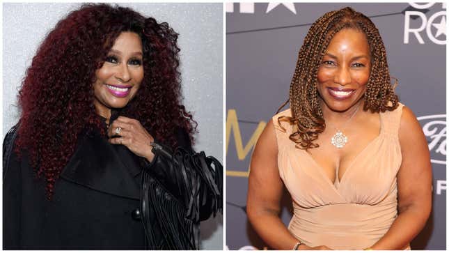 Chaka Khan, left; Stephanie Mills.