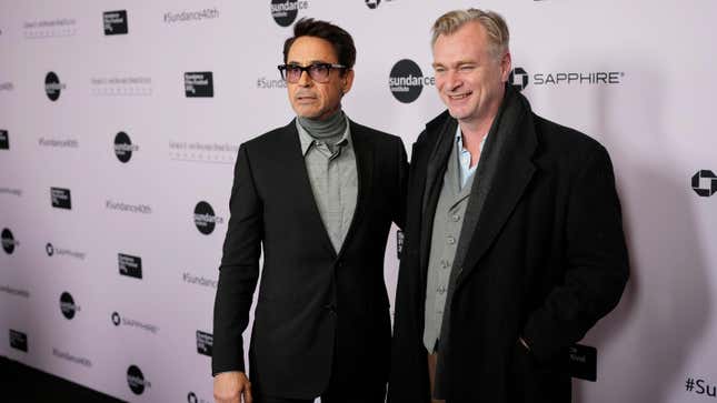 Christopher Nolan with Robert Downey Jr. 