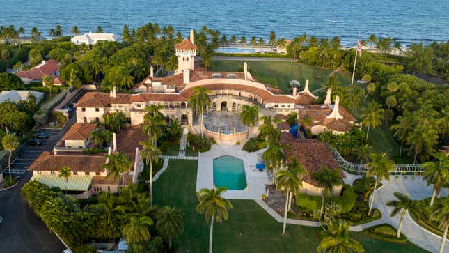 An aerial view of former President Donald Trump’s Mar-a-Lago estate is seen, Aug. 10, 2022, in Palm Beach, Fla.