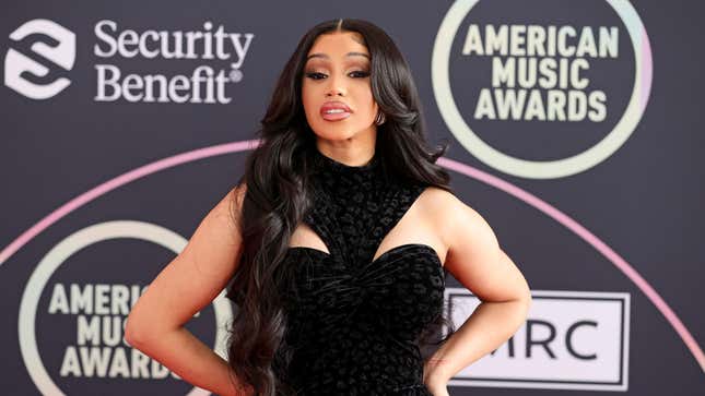 Cardi B attends the 2021 American Music Awards Red Carpet Roll-Out with Host Cardi B on November 19, 2021 in Los Angeles, California.