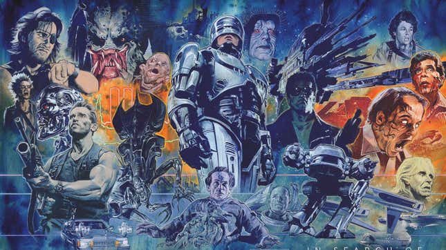 A collage of 80s scifi characters.