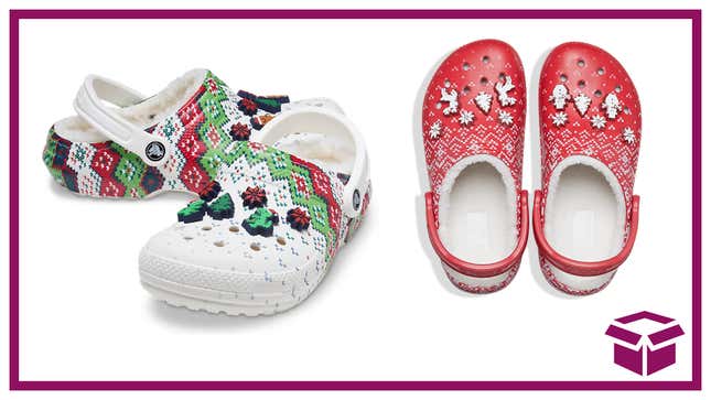 Fuzzy christmas online crocs