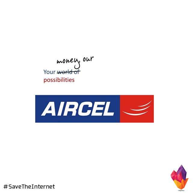 Image for article titled Mobile network ads in an India with unfair internet might look like this