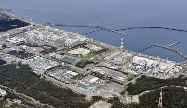 FILE - The Kashiwazaki-Kariwa plant in Kashiwazaki, Niigata prefecture, northern Japan, on April 2021. The operator of the tsunami-wrecked Fukushima Daiichi nuclear power plant said on Monday that it has obtained permission from safety regulators to start loading atomic fuel into a reactor at its only operable plant in north-central Japan, which it is keen to restart for the first time since the 2011 disaster. Tokyo Electric Power Company Holdings, or TEPCO, said that it obtained the Nuclear Regulation Authority’s approval to load nuclear fuel into the No. 7 reactor at its Kashiwazaki-Kariwa nuclear power plant in Niigata and it was to start the process later Monday. (Kyodo News via AP, File)