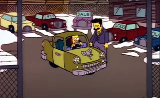 Image for article titled Let&#39;s Really Figure Out What That &#39;Put It In H&#39; Car From The Simpsons&amp;#xa0;Could Be