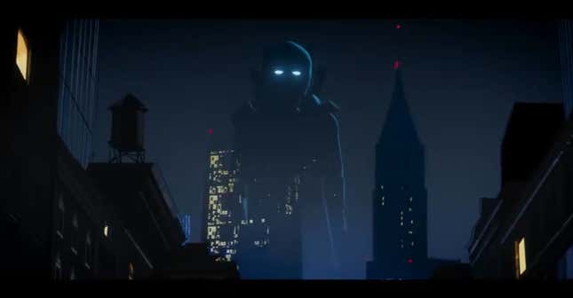The Watcher (voiced by Jeffrey Wright) looks on in Marvel’s What If?