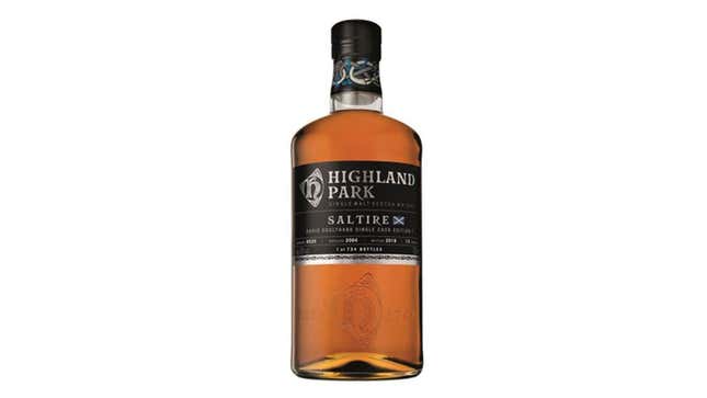 A photo of a bottle of Highland Park whisky on a white background. 