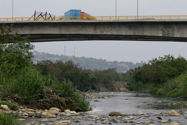 The bridge connects Cúcuta, Colombia to Venezuela.