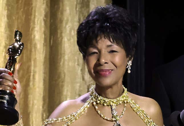 Euzhan Palcy accepts an award onstage during the Academy of Motion Picture Arts and Sciences 13th Governors Awards at Fairmont Century Plaza on November 19, 2022 in Los Angeles, California. (Photo by Kevin Winter/Getty Images)