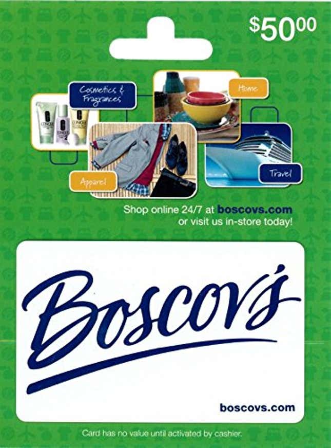 Image for article titled Boscovs Gift Card $50, Now 15% Off