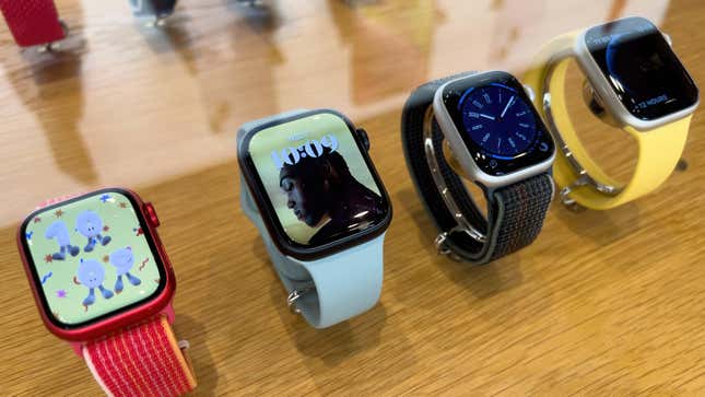 four apple watch series 8 watches