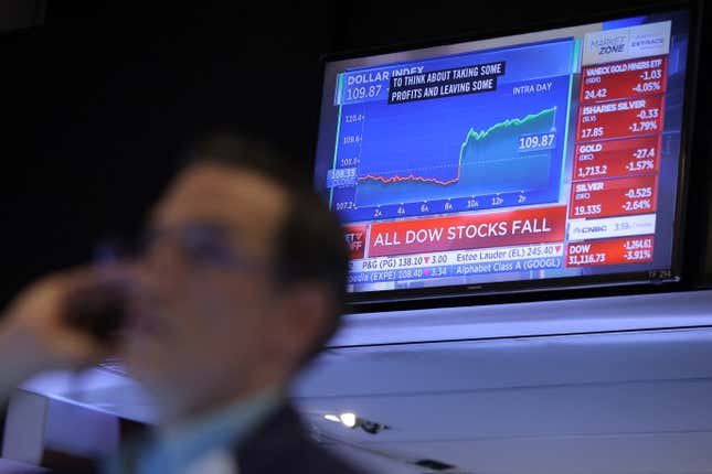 Image for article titled The Dow struggles to recover as investors anxiously await inflation data — and the Fed