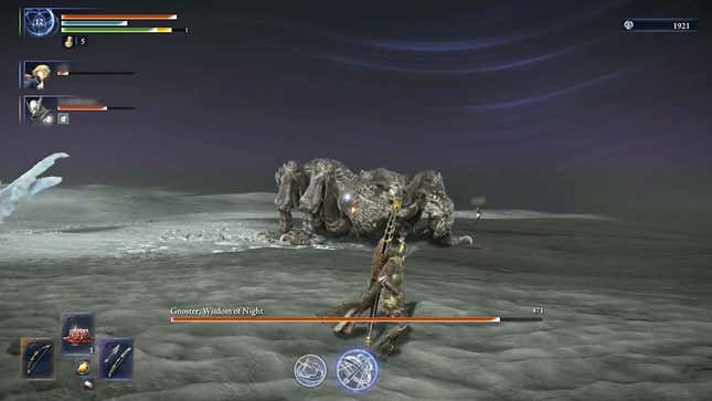 The scorpion-like beast charges the player.