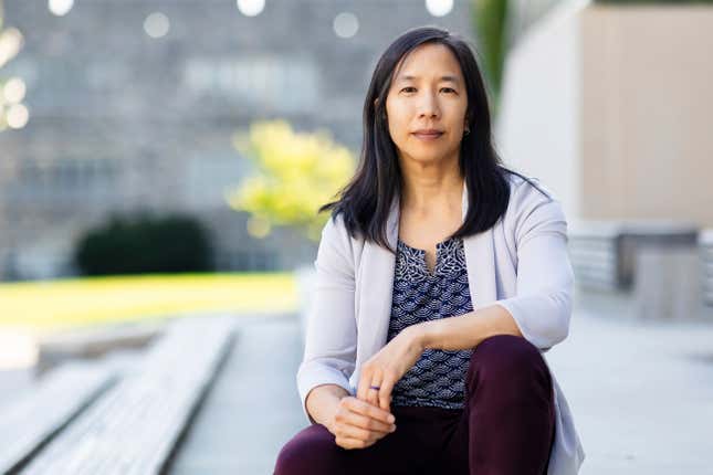 This undated photo provided by the John D. and Catherine T. MacArthur Foundation shows Linsey Marr, an environmental engineer and professor at Virginia Tech who studies airborne pathogens. The John D. and Catherine T. MacArthur Foundation announced Wednesday, Oct. 4, 2023, that Marr is one of the 2023 class of MacArthur Fellows, often known as recipients of the &quot;genius grant.&quot; (John D. and Catherine T. MacArthur Foundation via AP Photo)