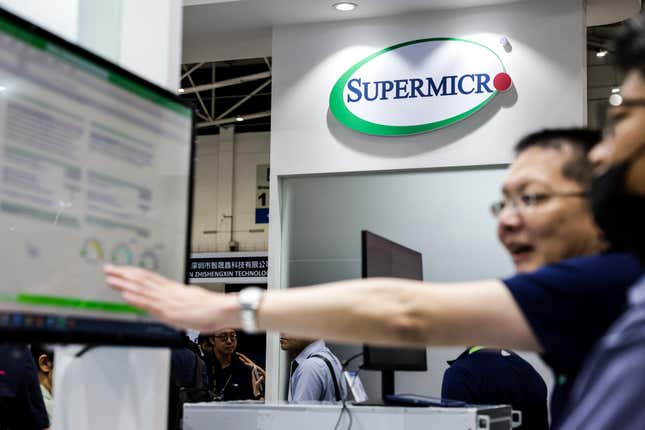 Image for article titled Super Micro Computer stock surges 13% as strong earnings raise hopes it won&#39;t be delisted