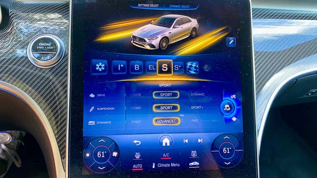 A photo of the drive mode screen, showing how confusing it can be