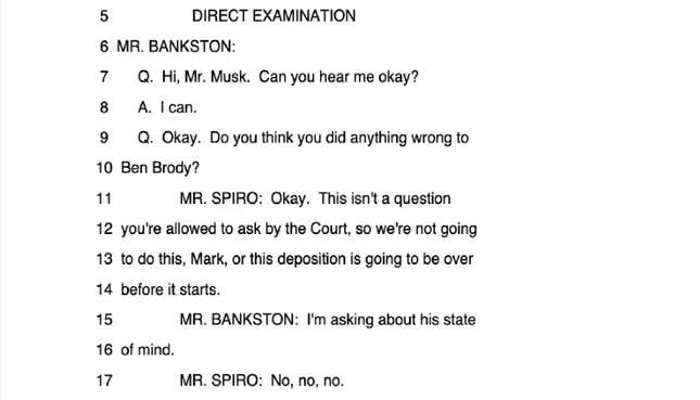 Image for article titled Best Moments From Elon Musk&#39;s Deposition He Doesn&#39;t Want You to Read