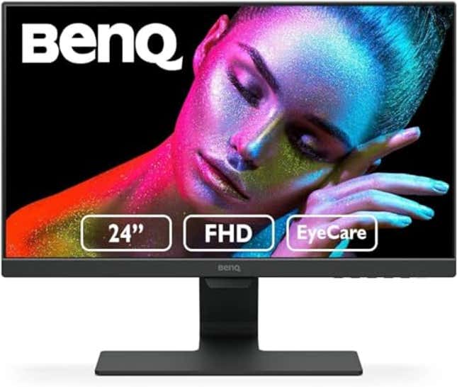 Image for article titled BenQ GW2480 Computer Monitor 24&quot; FHD 1920x1080p | IPS | Eye-Care Tech | Low Blue Light | Anti-Glare | Adaptive Brightness | Tilt Screen | Built-In Speakers | DisplayPort | HDMI | VGA, Now 23% Off