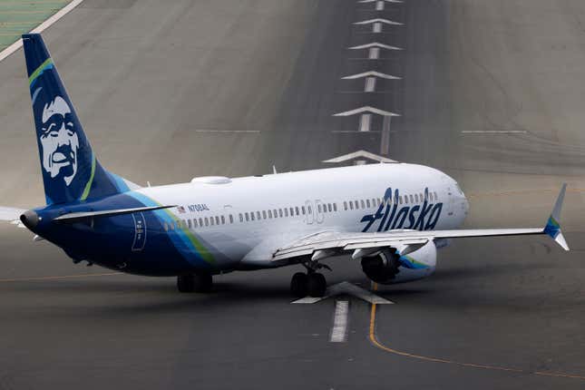 An Alaska Airlines plane