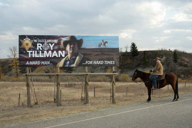 This image released by FX shows Jon Hamm in a scene from &quot;Fargo.&quot; (Michelle Faye/FX via AP)