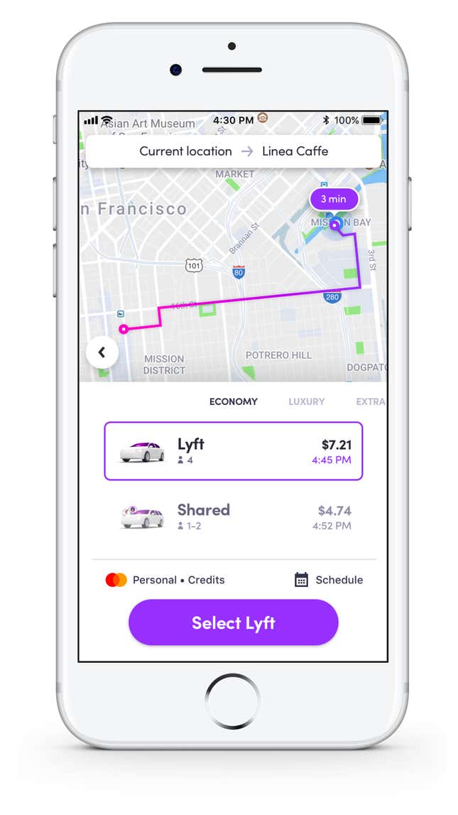 Lyft Has Redesigned Its App, Aiming For 50% Shared Rides By 2020