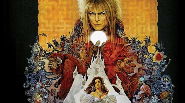 Labyrinth movie art shows the characters. 