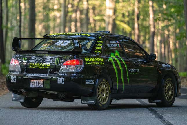 2004 Subaru Impreza WRX STI rally car raced and driven by Ken Block and Travis Pastrana