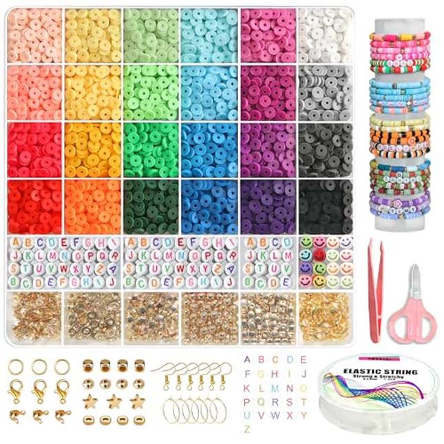 Ymsdzhl 6000+pcs Clay Beads Bracelet Making Kit, Now 20% Off