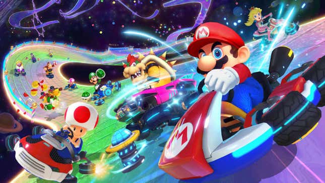 Promotional image for the Booster Course card for Mario Kart 8 Deluxe.
