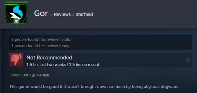 Image for article titled Starfield: Shattered Space, As Told By Steam Reviews