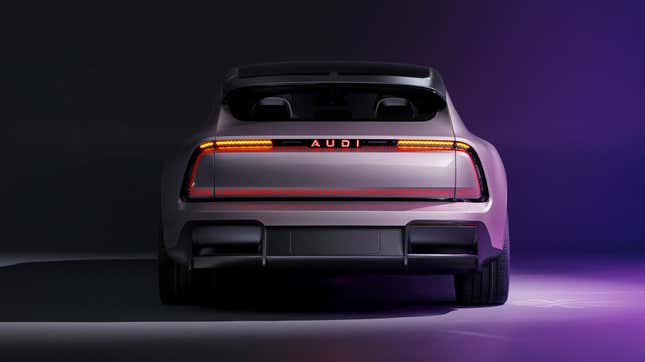 Rear end of the pink AUDI E Concept