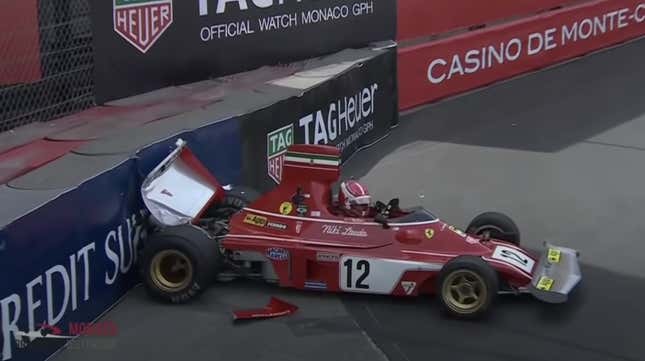 Image for article titled Leclerc&#39;s Crash in Lauda&#39;s Ferrari Was Due to Brake Failure