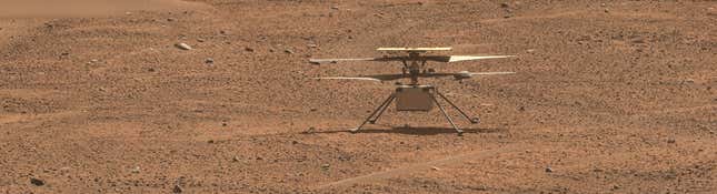 Una vista de Ingenuity en Marte.
