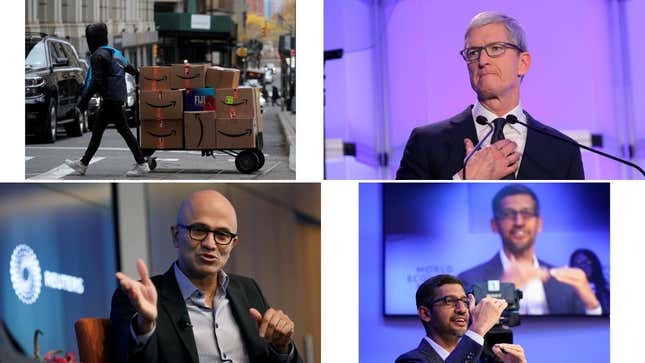 Amazon, Apple, Microsoft Headline Busy Week Of Tech Earnings