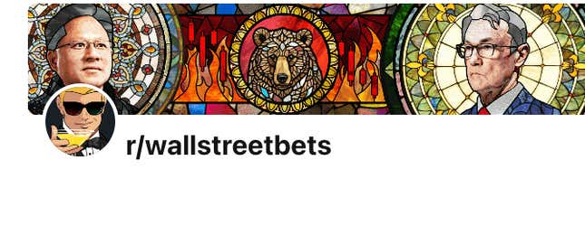 Die Homepage von r/wallstreetbets.