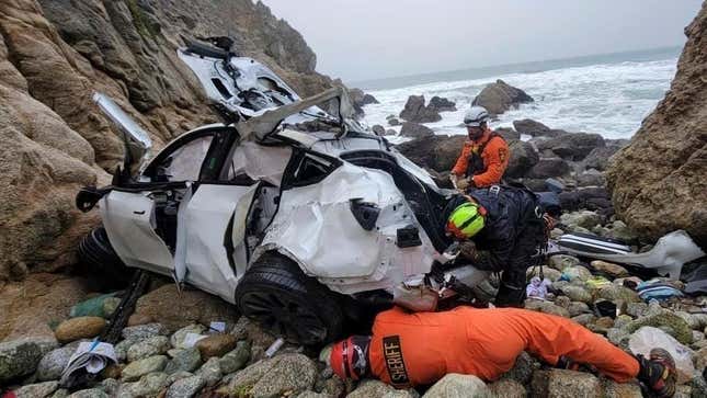 Image for article titled Man Accused Of Driving His Tesla Over A Cliff With His Family Inside Won't Face Charges