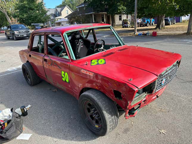 Image for article titled Here's How My Honda-Powered Lada With A BRZ Chassis Made It To The Empire Hill Climb