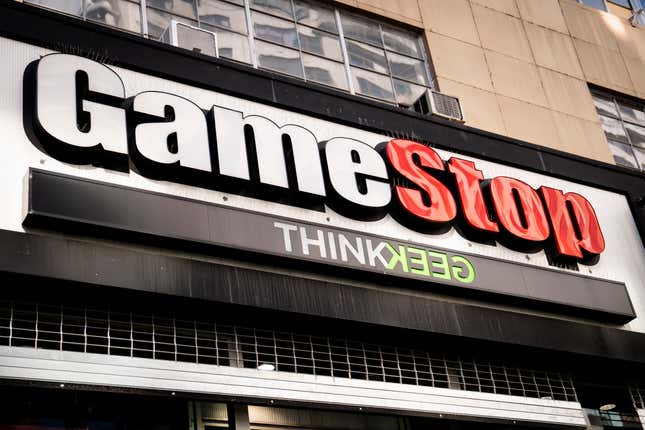 FILE - Pedestrians pass a GameStop store on 14th Street at Union Square, Thursday, Jan. 28, 2021, in the Manhattan borough of New York. Billionaire Ryan Cohen, the largest individual investor in GameStop, is taking over as CEO at the video game retailer, Thursday, Sept. 28, 2023. Cohen is already the board chairman and the company&#39;s largest individual investor.(AP Photo/John Minchillo, File)