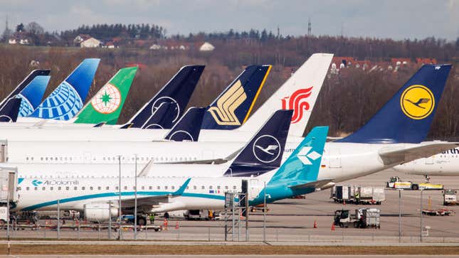 Airplanes at an airport