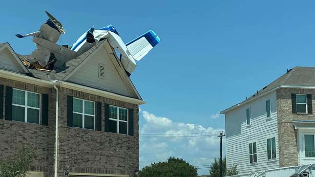 The crashed Beech aircraft sitting in someone’s attic