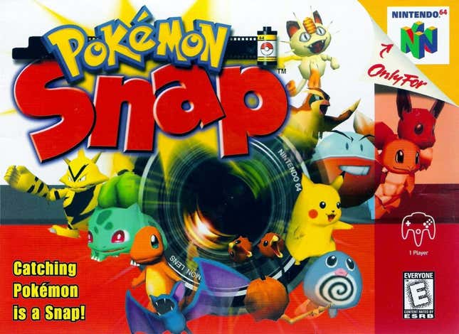 Box art for Pokémon Snap for the Nintendo 64. 