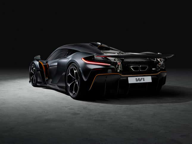 Image for article titled Hybrid McLaren W1 Hypercar Debuts With One Of The Wildest Wings You’ve Ever Seen