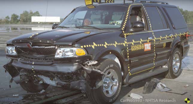 Image for article titled 22-Year-Old Crash Test Shows The Dangers Of Big SUVs Have Been Around For Years