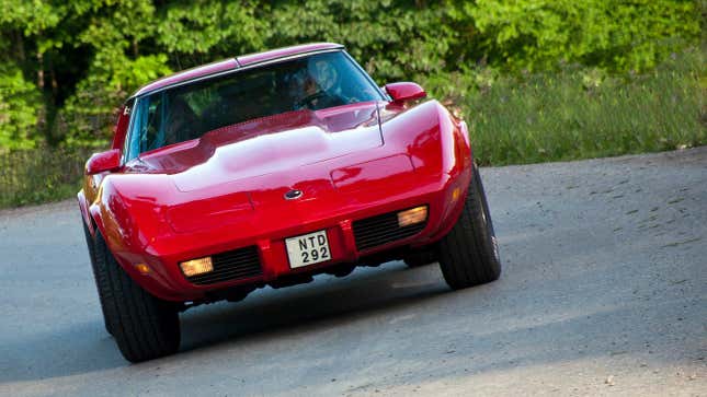 A red C3 Corvette