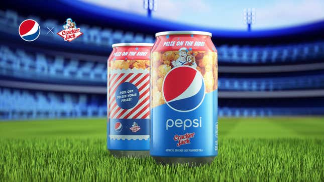 Image for article titled Pepsi releases Cracker Jack-flavored cola just in time for the Series