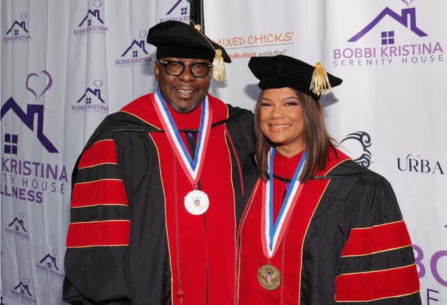 Bobby Brown and Alicia Etheredge-Brown attend Bobbi Kristina Serenity House 4th Annual Gala on March 04, 2024 in Los Angeles, California.