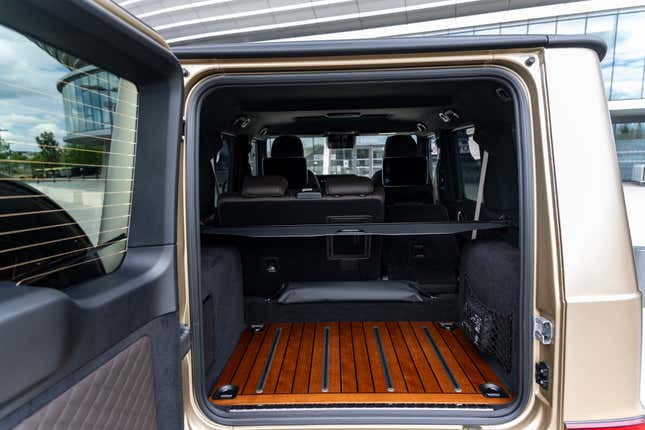Rear cargo area of a 2025 Mercedes-Benz G550