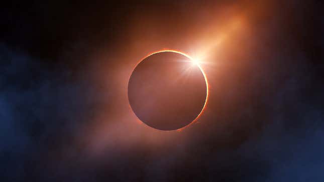 Dramatic photo of a total solar eclipse
