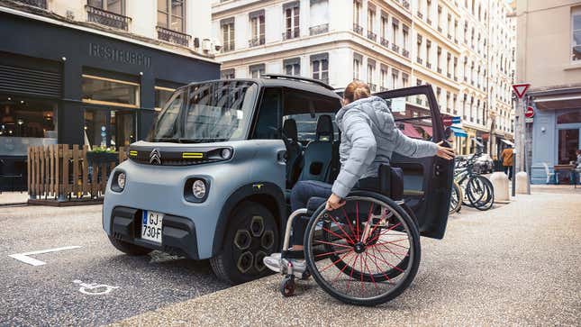 A photo of the accessible Citroen Ami concept. 