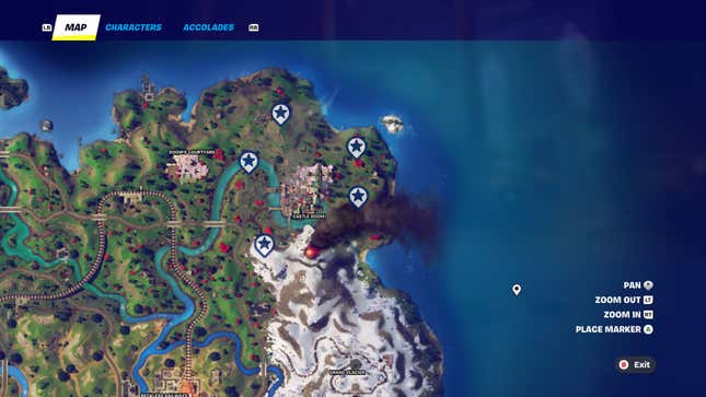 The map shows the locations required for this mission.